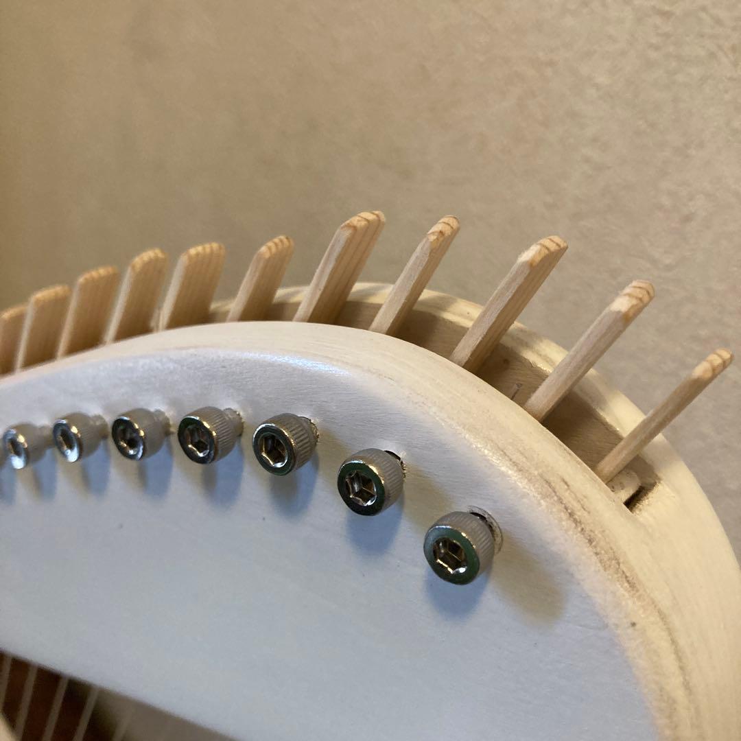 ホワイト 22弦 ハープ 本体