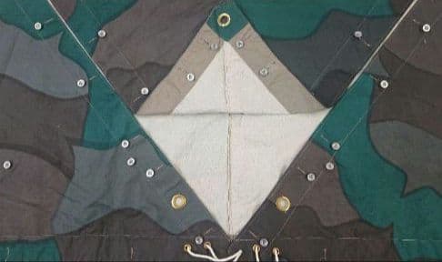 【美品】スウェーデン軍幕 テント　タープ ４枚組み デットストック 軍幕