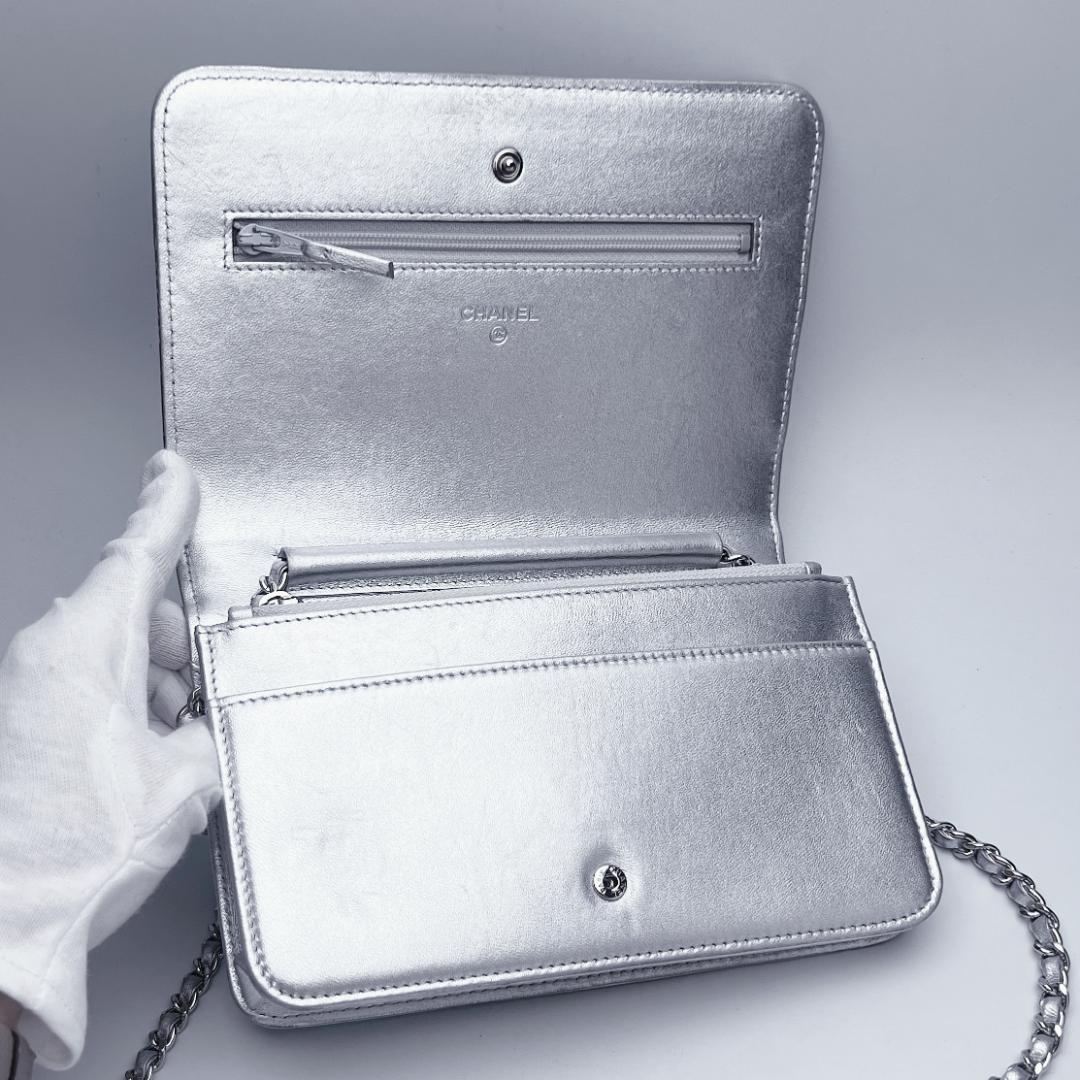 シャネル マトラッセ チェーンウォレット バッグ 正規保証2746