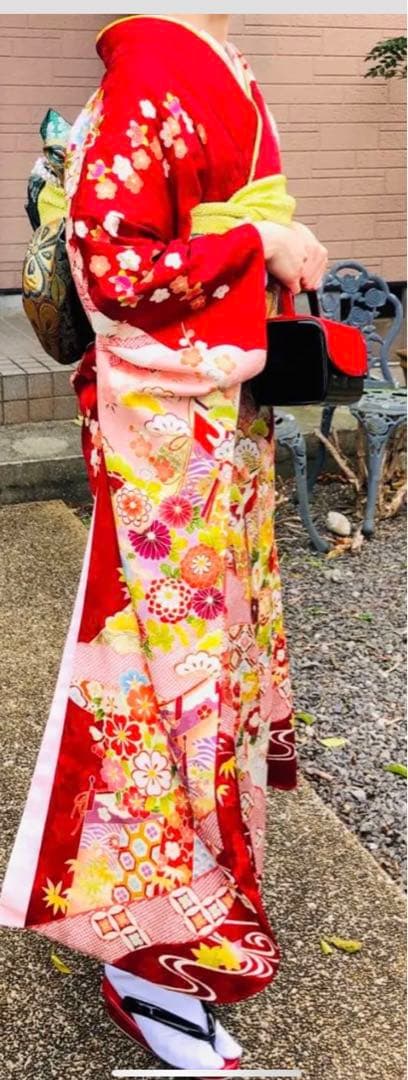 美品 高級　正絹　振袖 フルセット