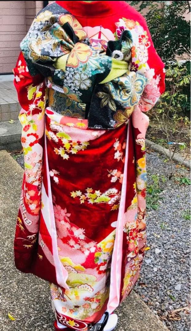 美品 高級　正絹　振袖 フルセット