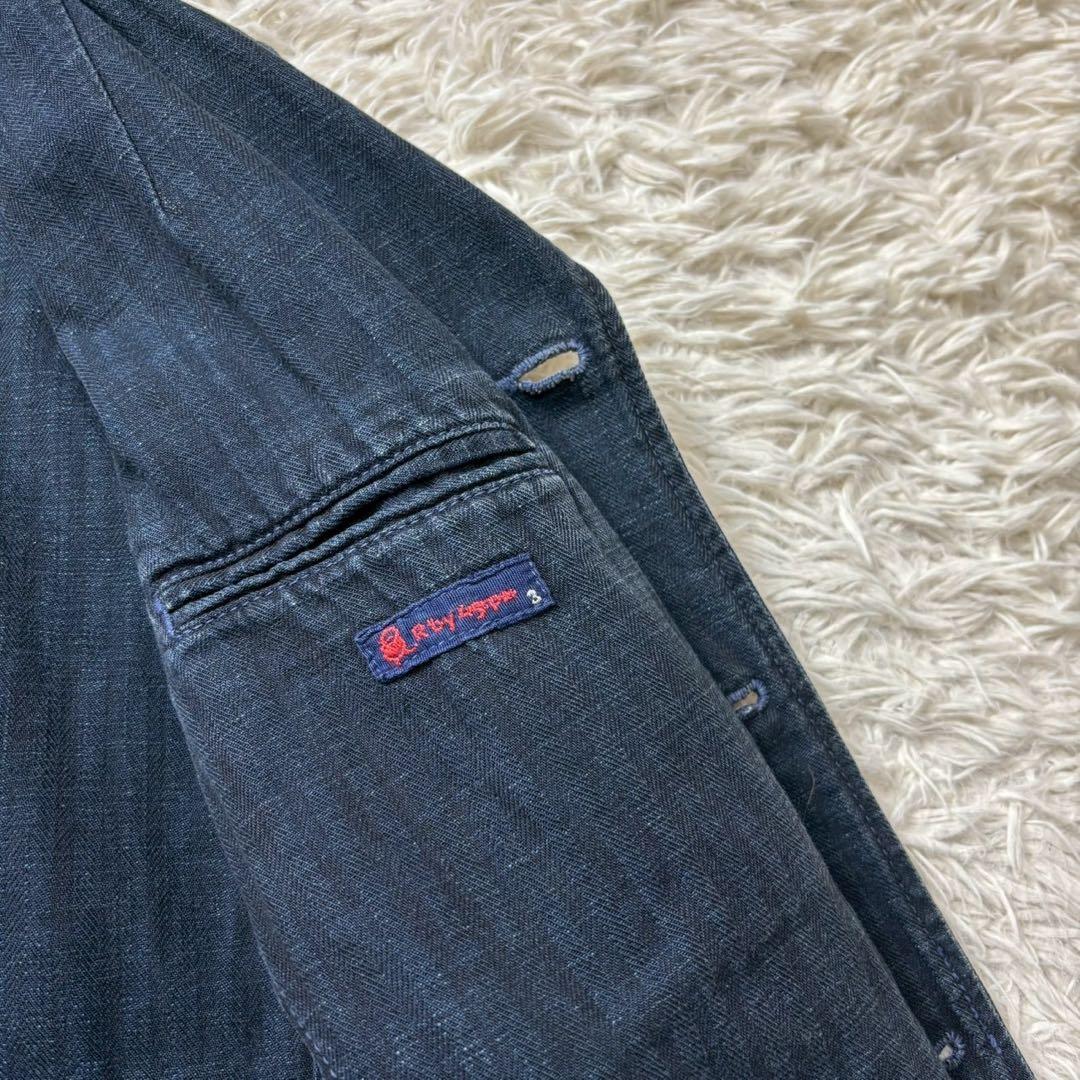 45rpm デニム　テーラードジャケット　インディゴ　アンコン　L相当