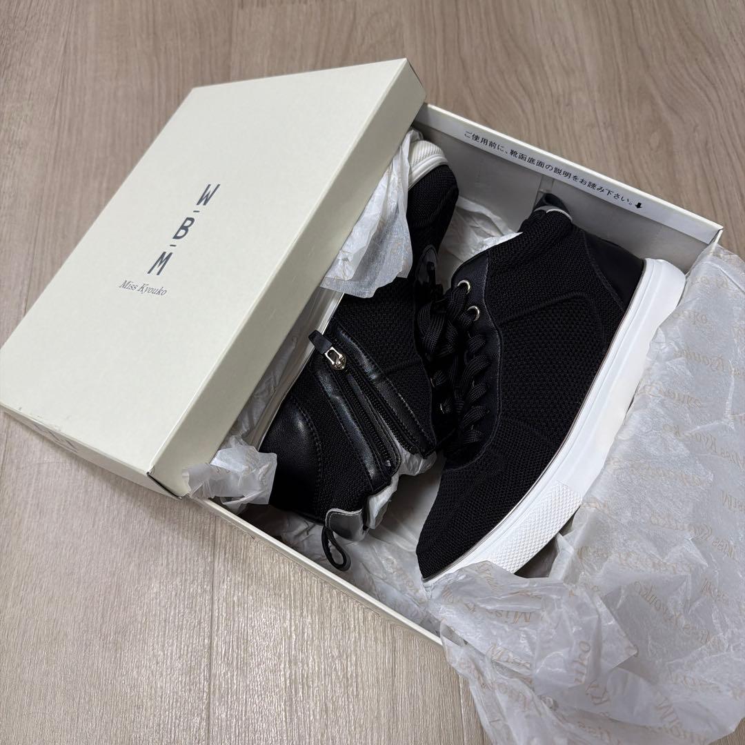 ニャーちゃん‼︎ミスキョウコ　ニットハイカットスニーカー★サイズ24cm