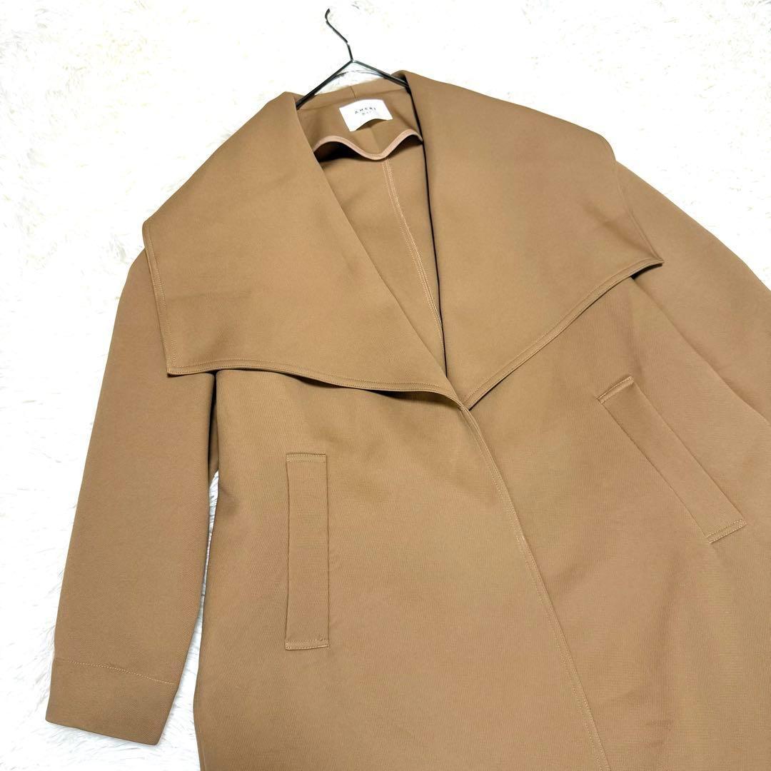 AMERI　BIG COLLAR TUCK SHOULDER COAT　キャメル