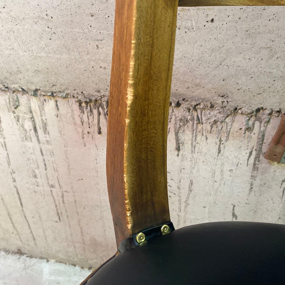 ダイニングチェア カリッジマーケット チーク材 イタリーノアーム　スタッズ　②