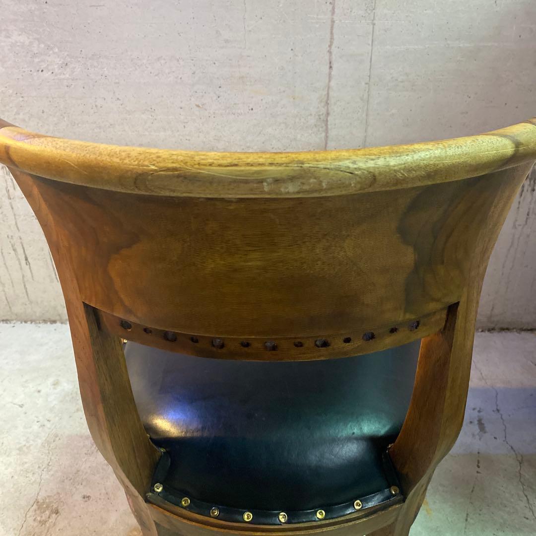 ダイニングチェア カリッジマーケット チーク材 イタリーノアーム　スタッズ　②