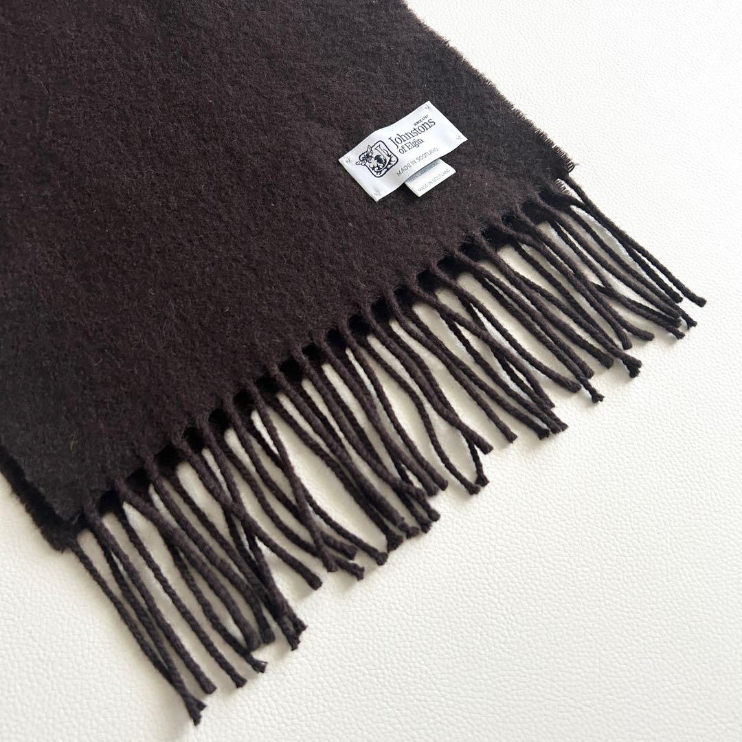 高級✨Johnstons of Elgin ラムズウール マフラー ブラウン