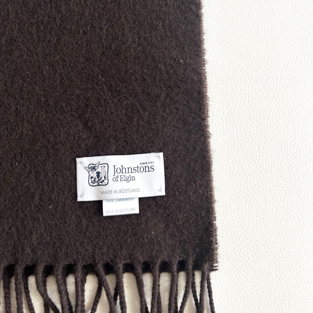 高級✨Johnstons of Elgin ラムズウール マフラー ブラウン