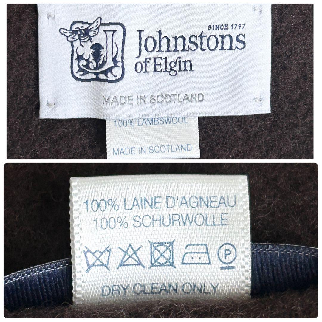 高級✨Johnstons of Elgin ラムズウール マフラー ブラウン