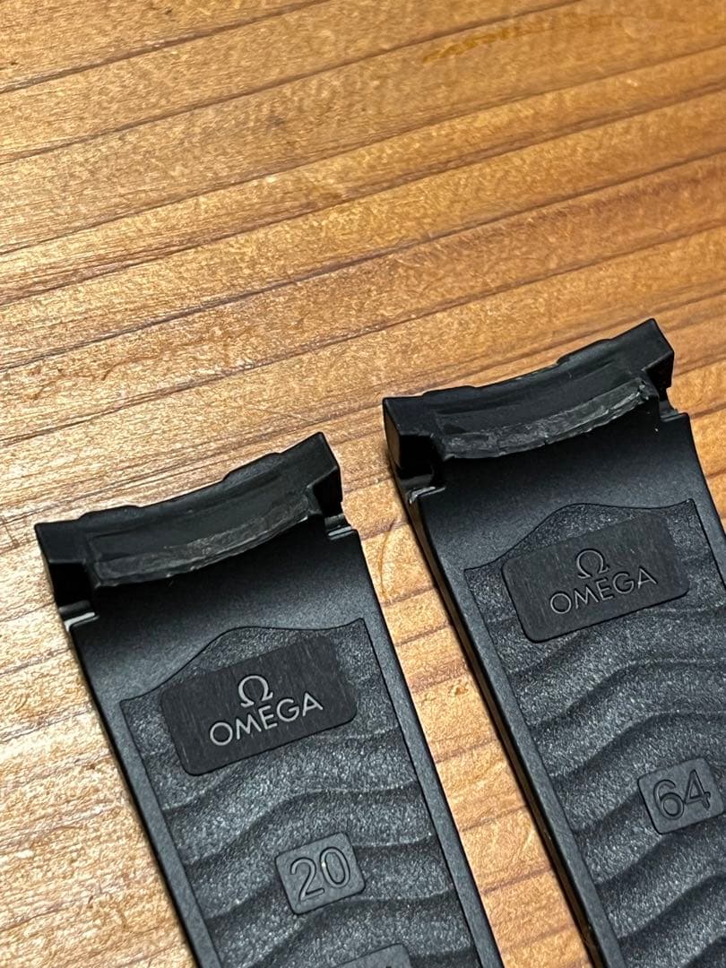 OMEGA ラバーベルト 20mm 黒　シーマスター300 ブラック