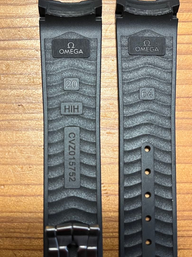 OMEGA ラバーベルト 20mm 黒　シーマスター300 ブラック