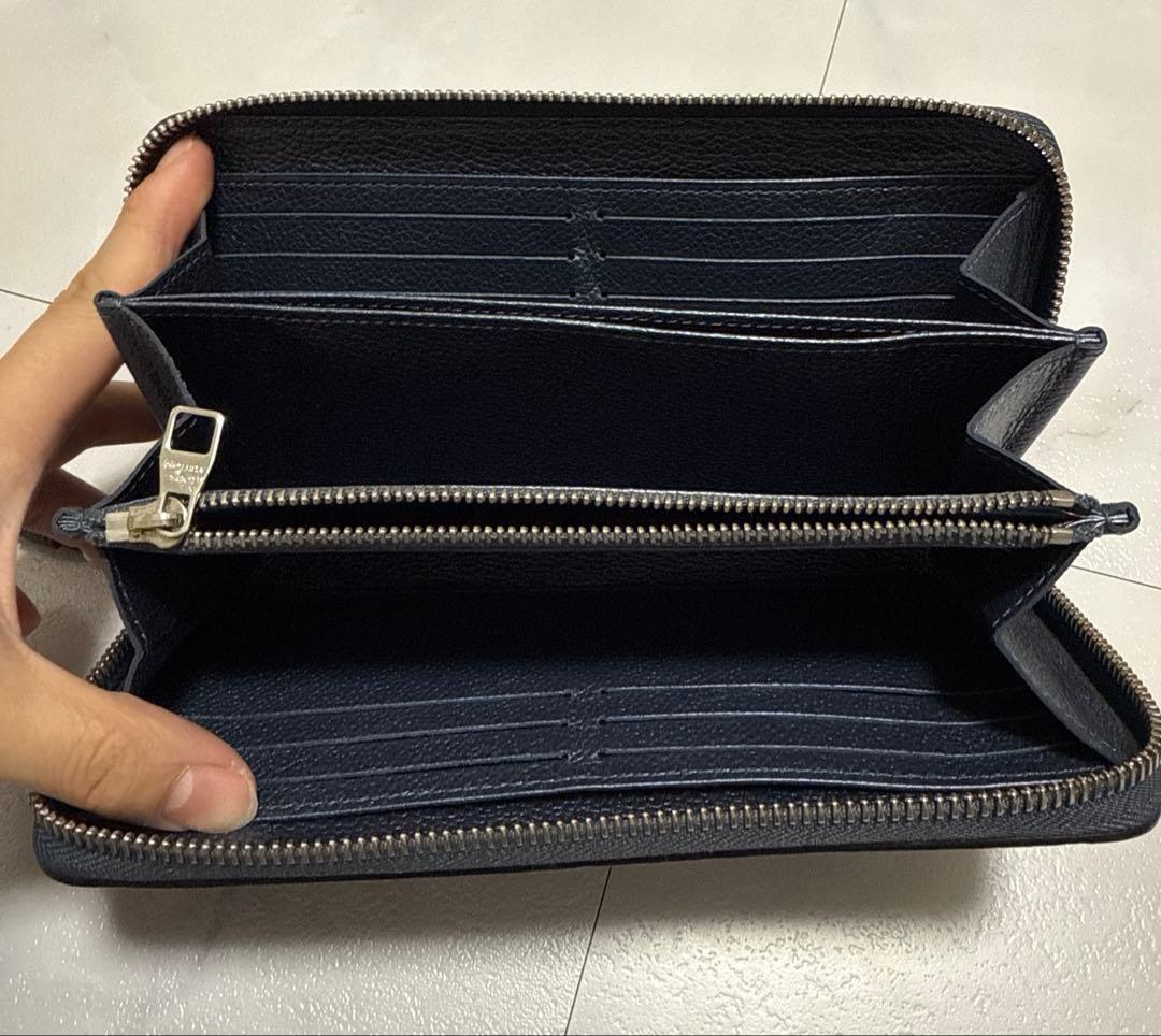 ルイヴィトン モノグラム 長財布 メタリックブルー 美品