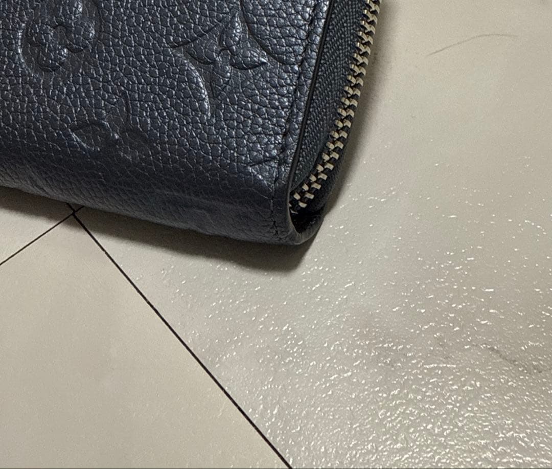 ルイヴィトン モノグラム 長財布 メタリックブルー 美品