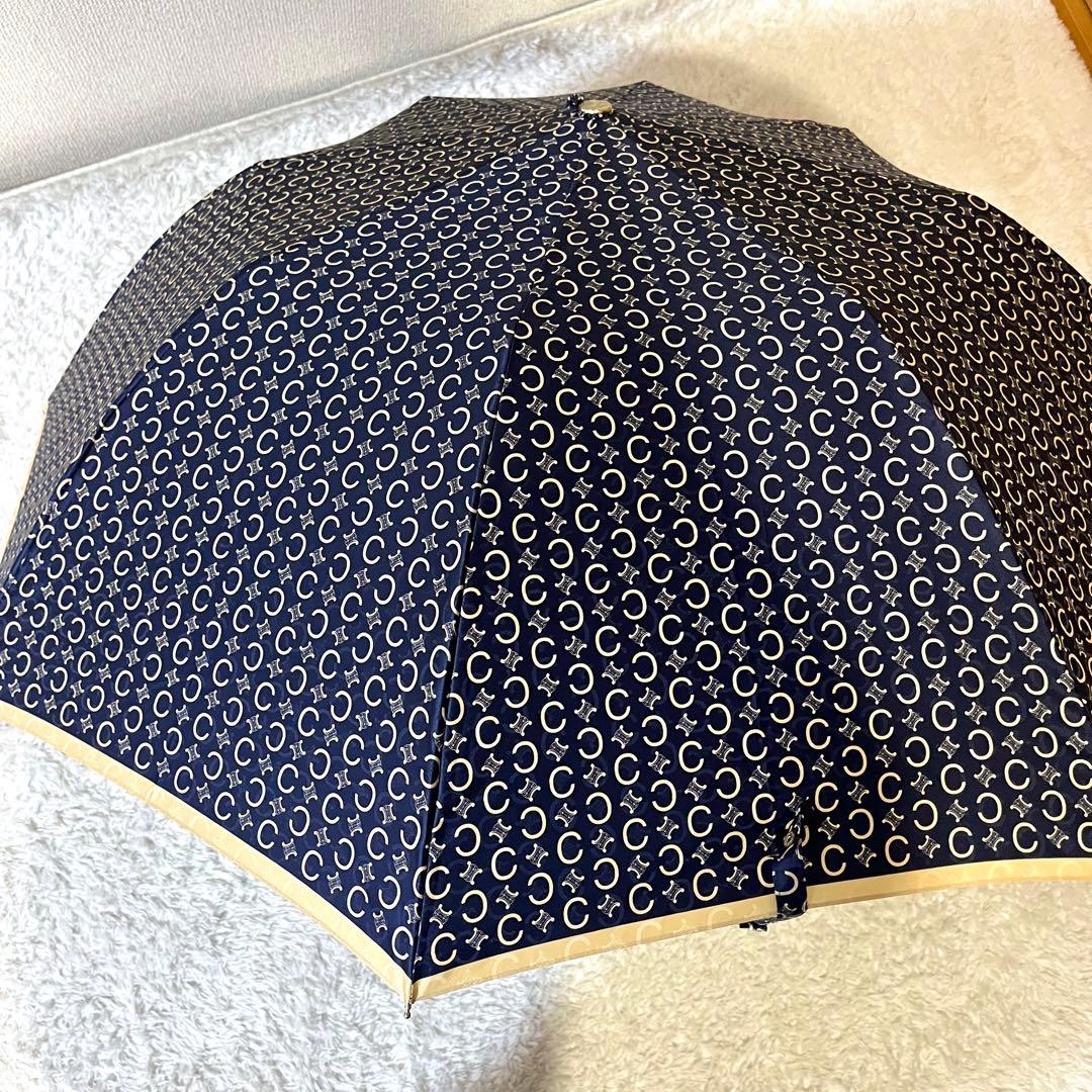 ✨大人気✨ CELINE 折り畳み傘 マカダム 総柄 レイングッズ 傘