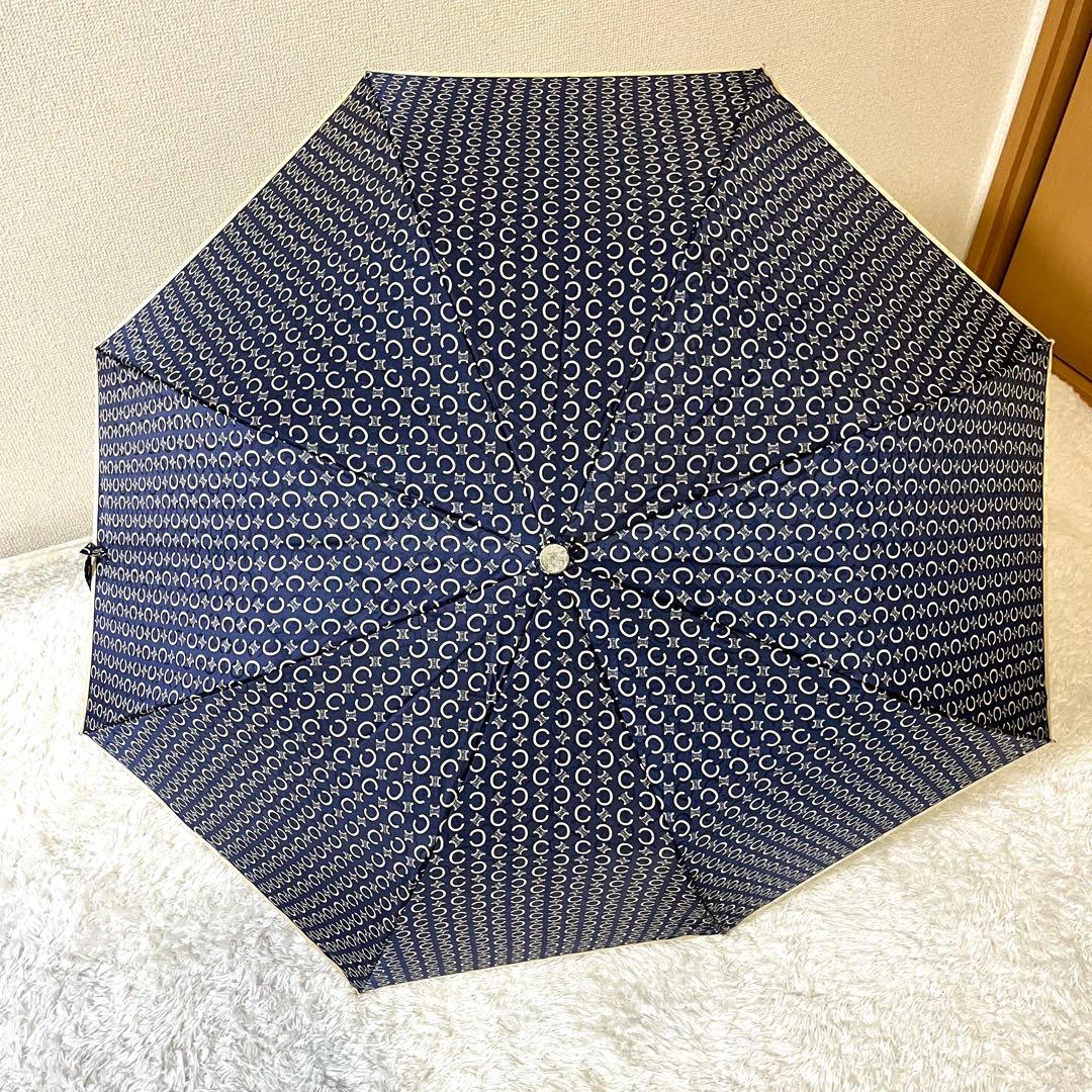 ✨大人気✨ CELINE 折り畳み傘 マカダム 総柄 レイングッズ 傘