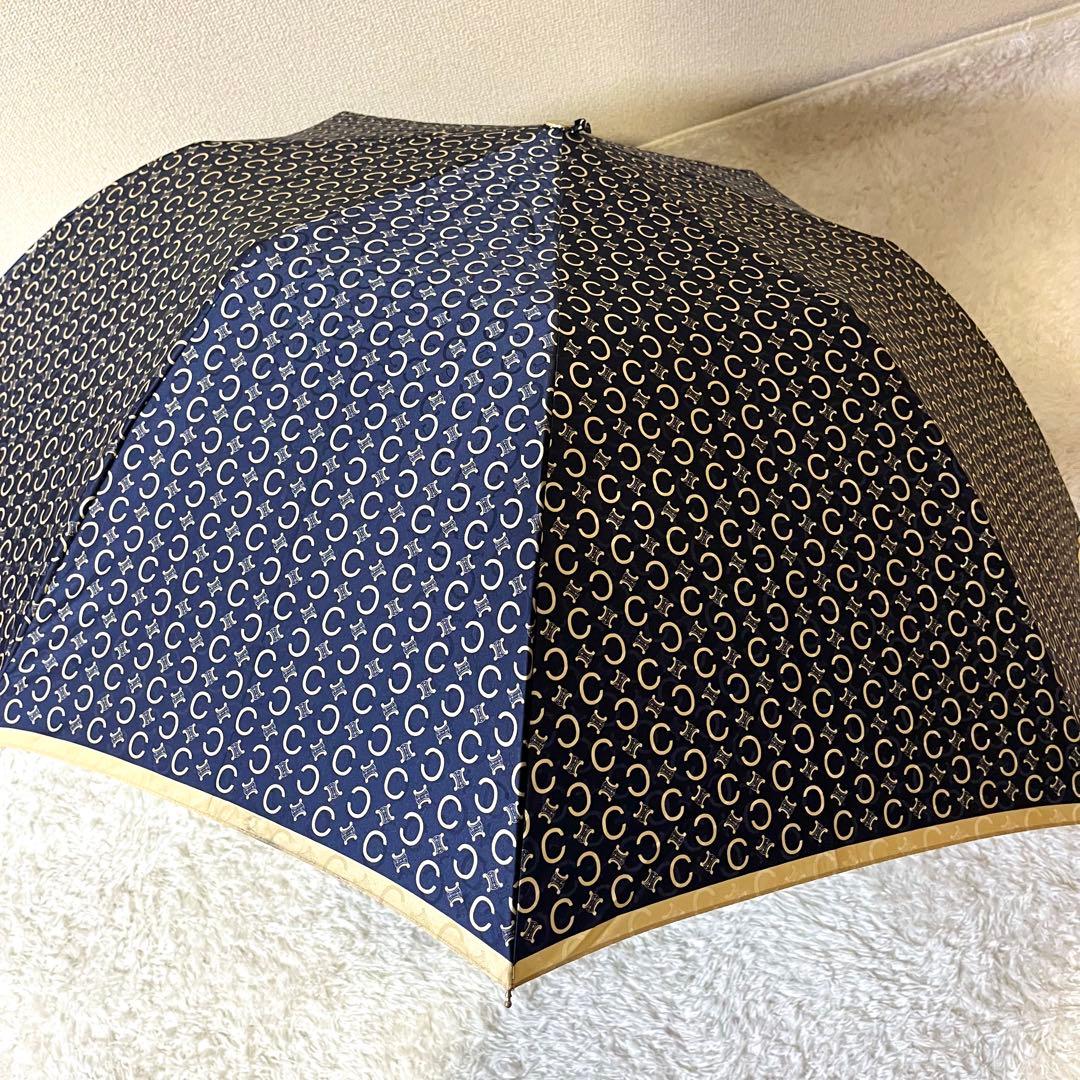 ✨大人気✨ CELINE 折り畳み傘 マカダム 総柄 レイングッズ 傘
