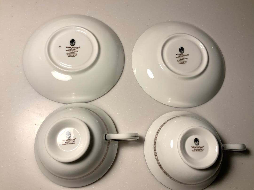ウェッジウッド フロレンティーンターコイズ カップ&ソーサー 2客