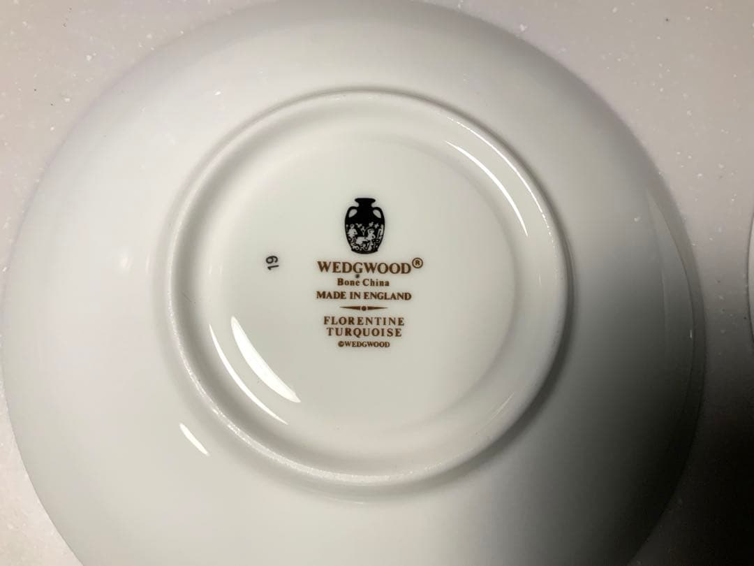ウェッジウッド フロレンティーンターコイズ カップ&ソーサー 2客