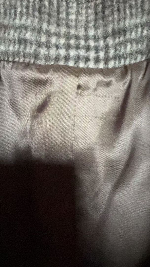 北欧暮らしの道具店 かろやかに揺れるウールロングコート M グレンチェック