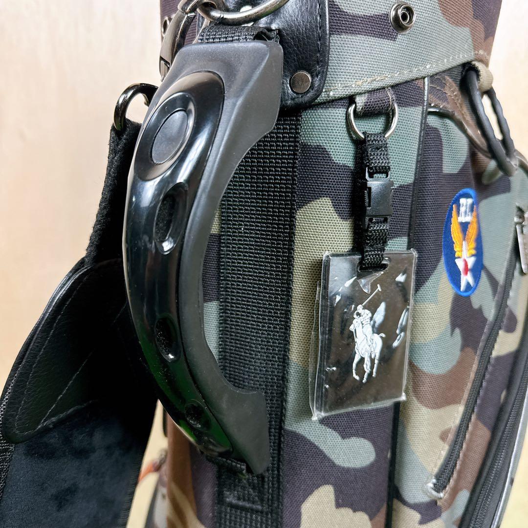 ラルフローレン RLX 迷彩柄 キャディバッグ スタンド式 ヘッドカバー付き