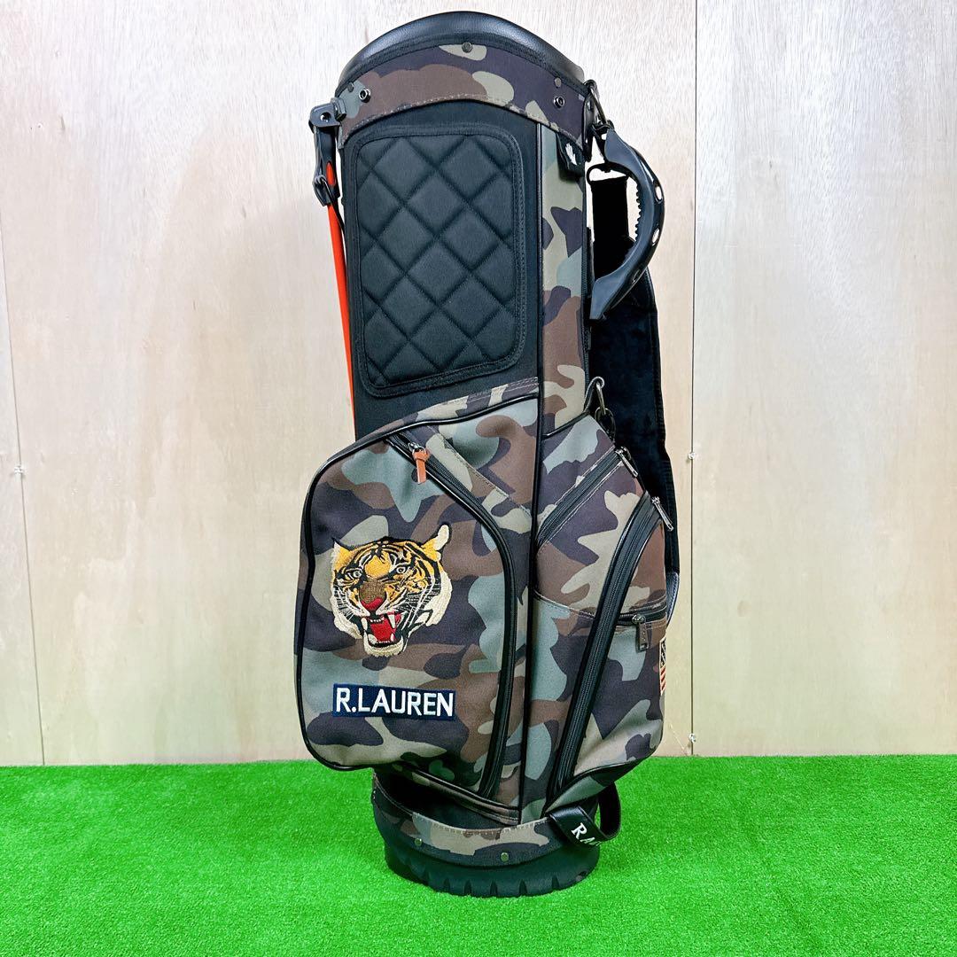 ラルフローレン RLX 迷彩柄 キャディバッグ スタンド式 ヘッドカバー付き