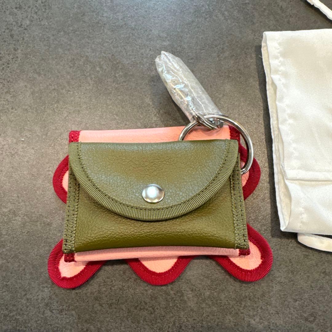 ノリエノモト　wave purse / rose pink × olive