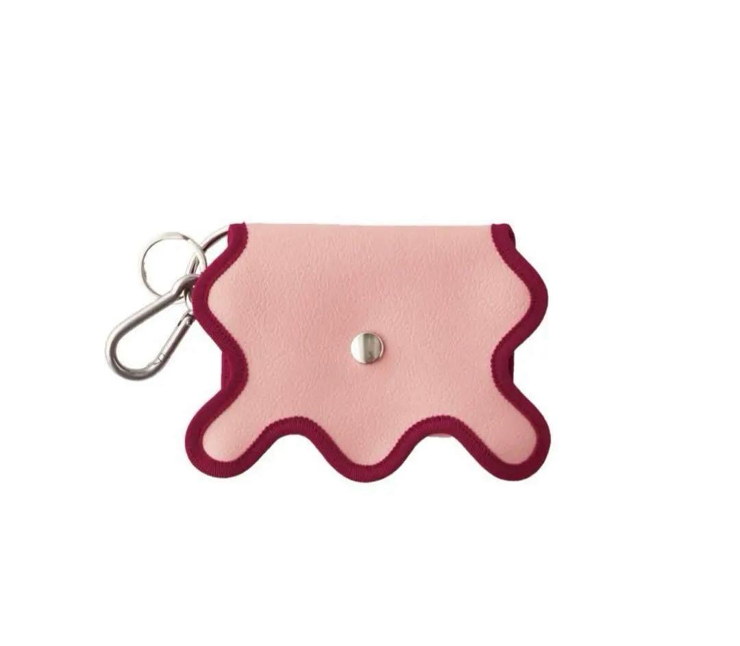 ノリエノモト　wave purse / rose pink × olive