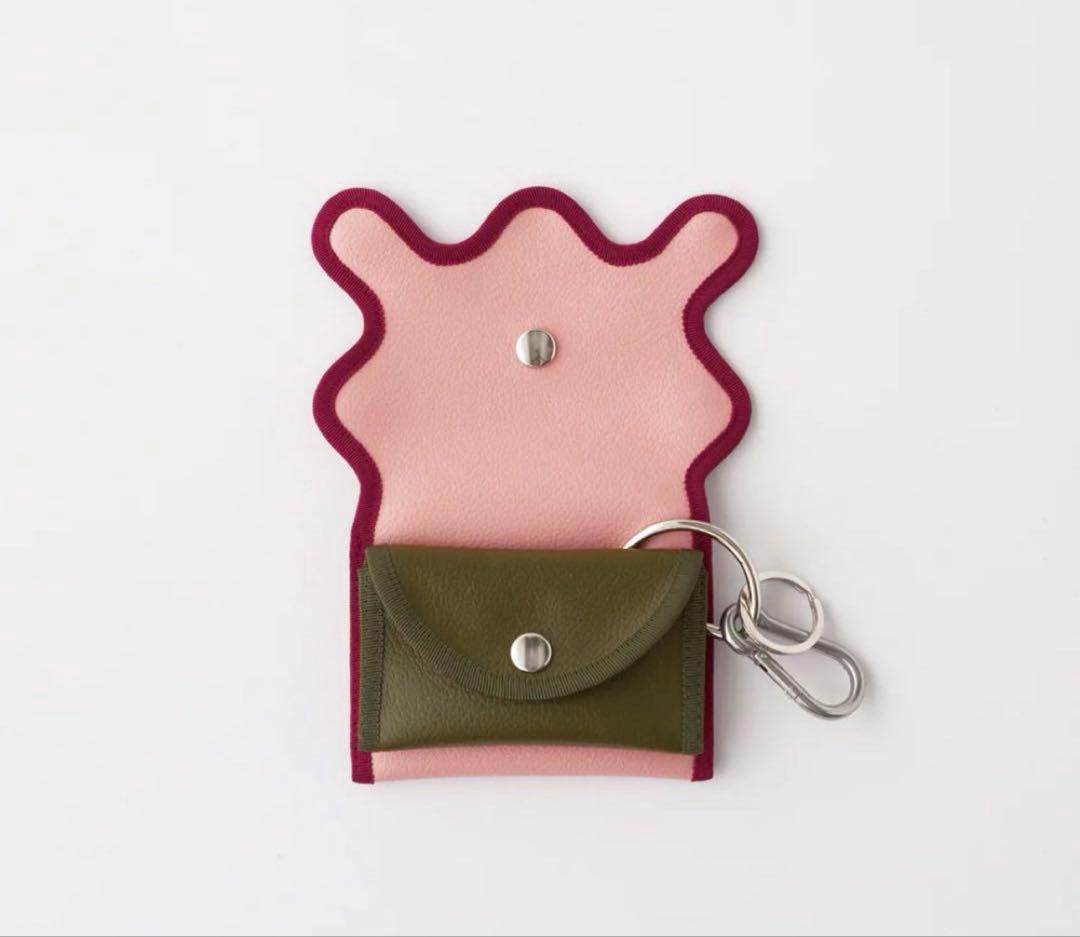 ノリエノモト　wave purse / rose pink × olive