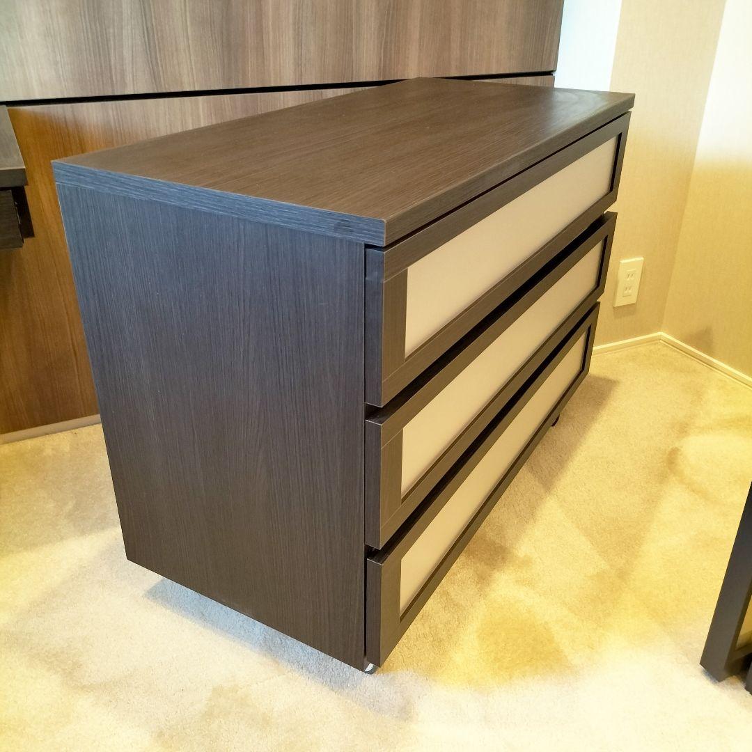 ダークブラウン 木製チェスト モデルルーム展示品(JMF9-4)