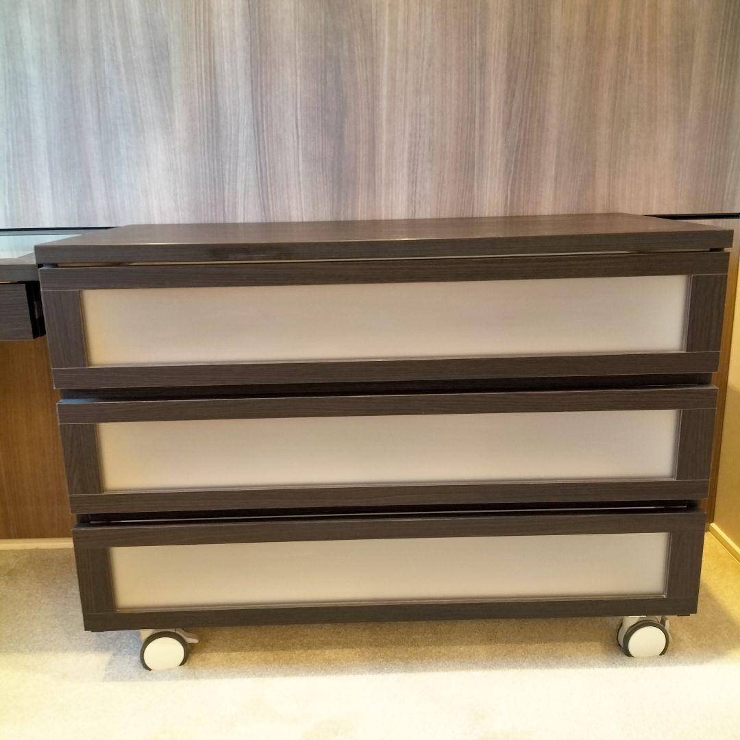 ダークブラウン 木製チェスト モデルルーム展示品(JMF9-4)