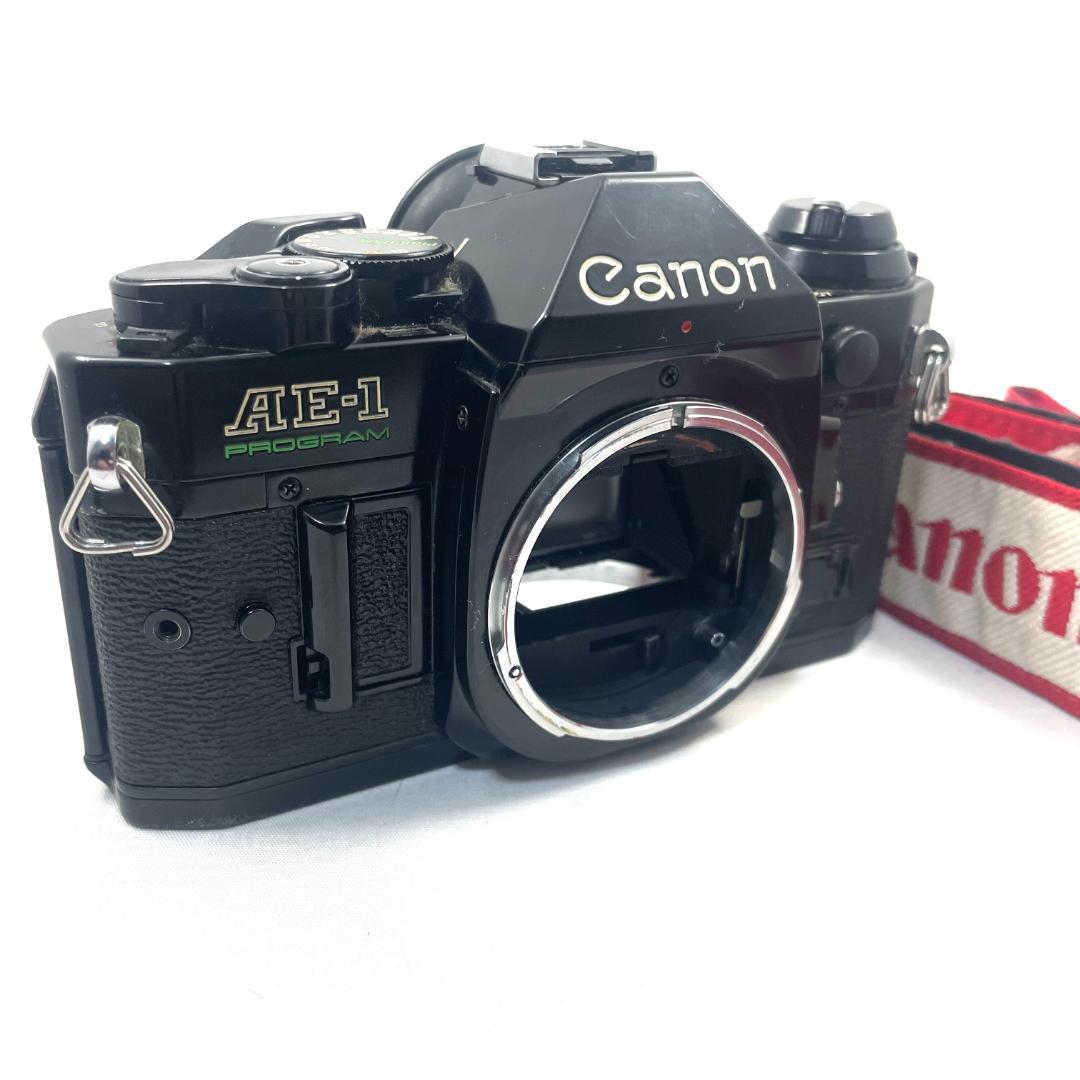 整備済 Canon AE-1 Program 黒 鳴き無 完動品 純正ストラップ