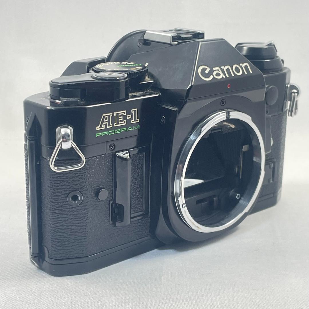 整備済 Canon AE-1 Program 黒 鳴き無 完動品 純正ストラップ