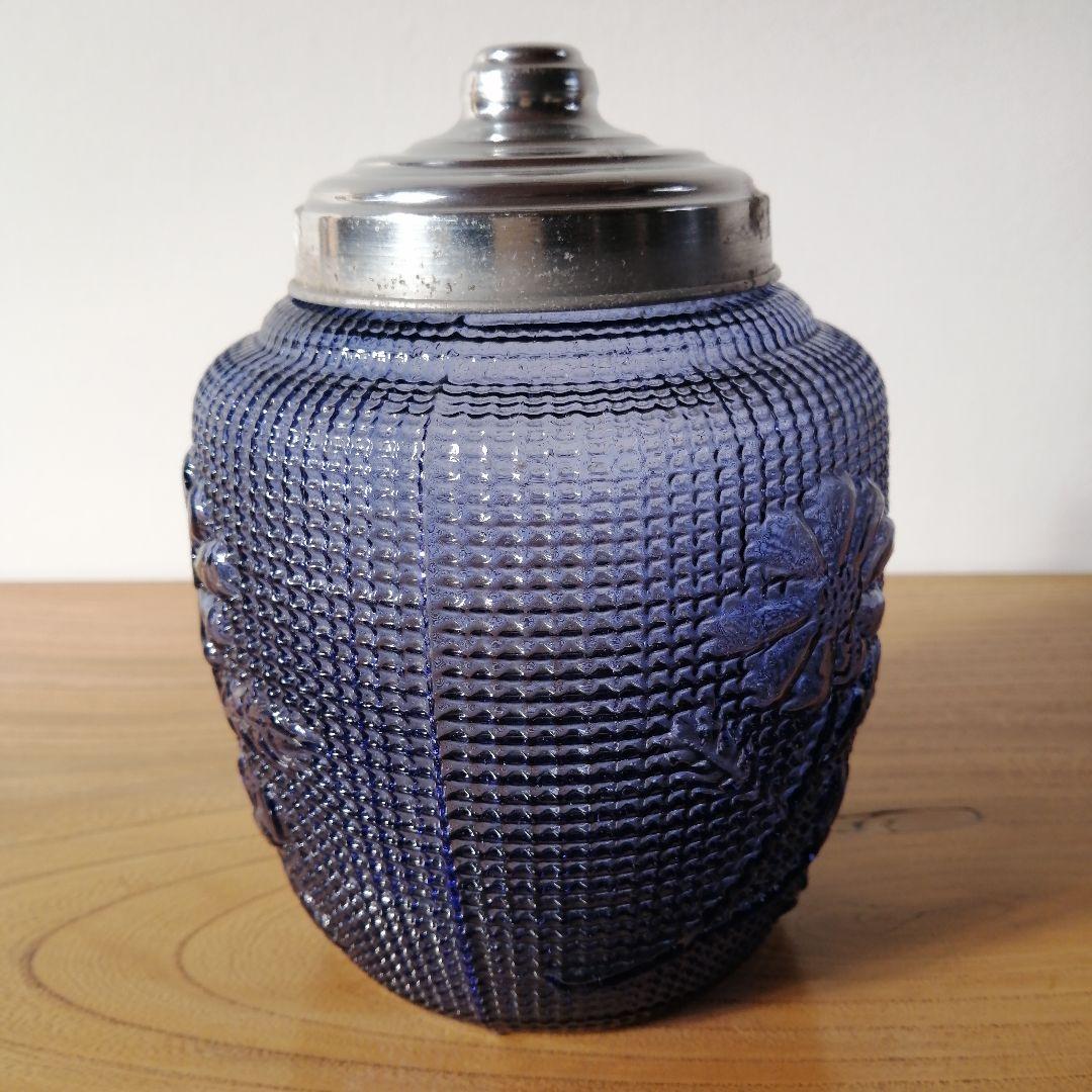 あめや瓶　ひな菊　青　飴屋瓶