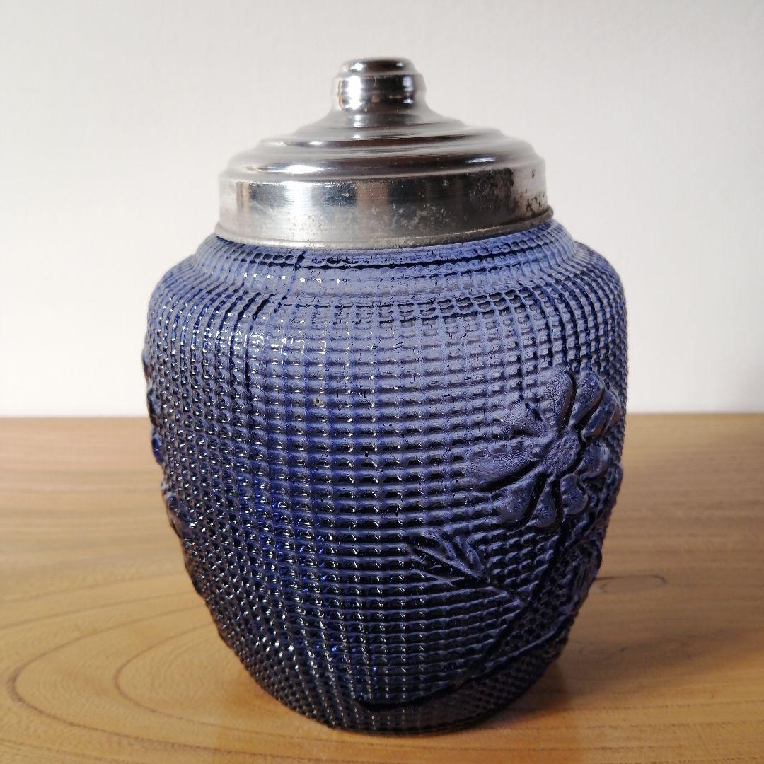 あめや瓶　ひな菊　青　飴屋瓶