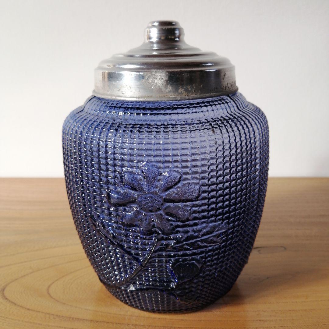 あめや瓶　ひな菊　青　飴屋瓶