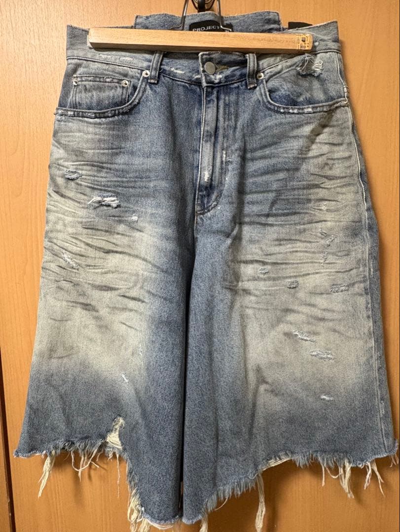 project gr リワークデニム　ハーフデニムパンツ　ニキ着用