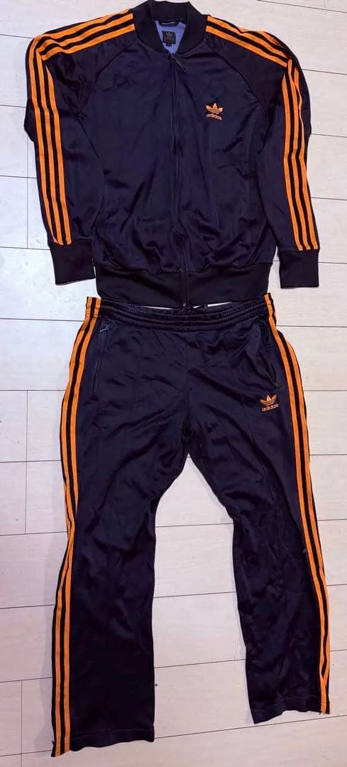 adidas トラックジャケット　ネイビー　オレンジ　セットアップ　ATP復刻
