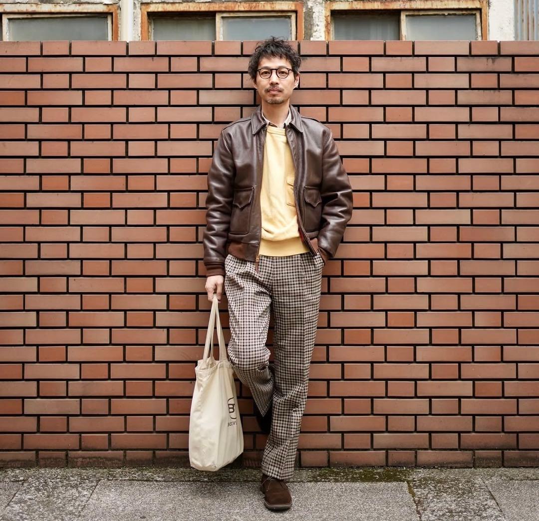 未使用【bon vieux 別注】　GERMANO ウールチェックパンツ