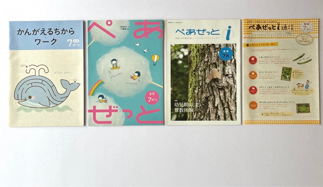 【シール未使用】年中Z会幼児コース かんがえるちからワーク 1年分　令和2年度版