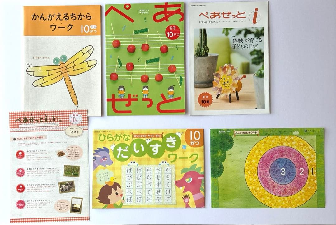 【シール未使用】年中Z会幼児コース かんがえるちからワーク 1年分　令和2年度版