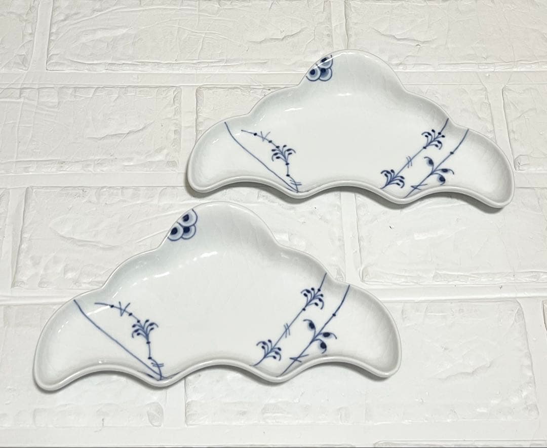 廃盤☆ロイヤルコペンハーゲン　ブルーパルメッテ　クレセントディッシュ