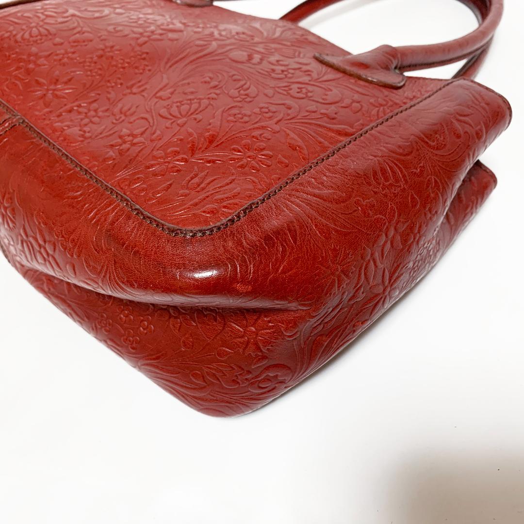 【美品】MIU MIU ミュウミュウ トートバッグ エンボス加工 ロッソ