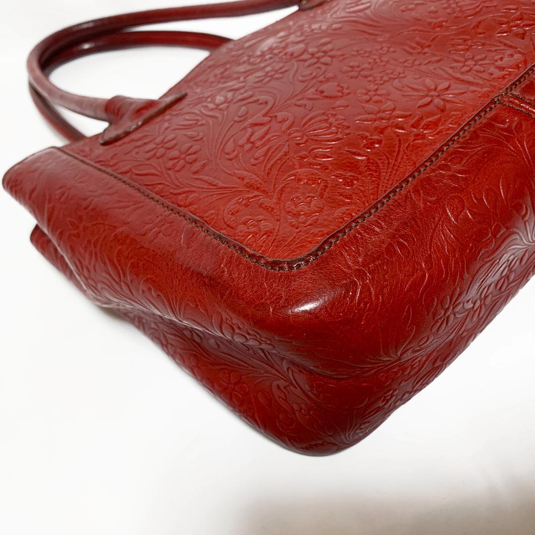 【美品】MIU MIU ミュウミュウ トートバッグ エンボス加工 ロッソ