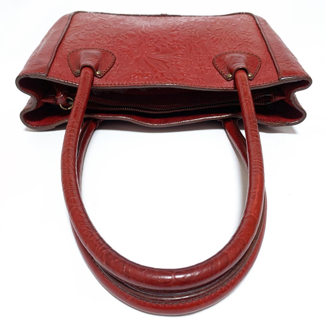 【美品】MIU MIU ミュウミュウ トートバッグ エンボス加工 ロッソ