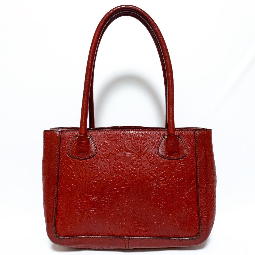 【美品】MIU MIU ミュウミュウ トートバッグ エンボス加工 ロッソ