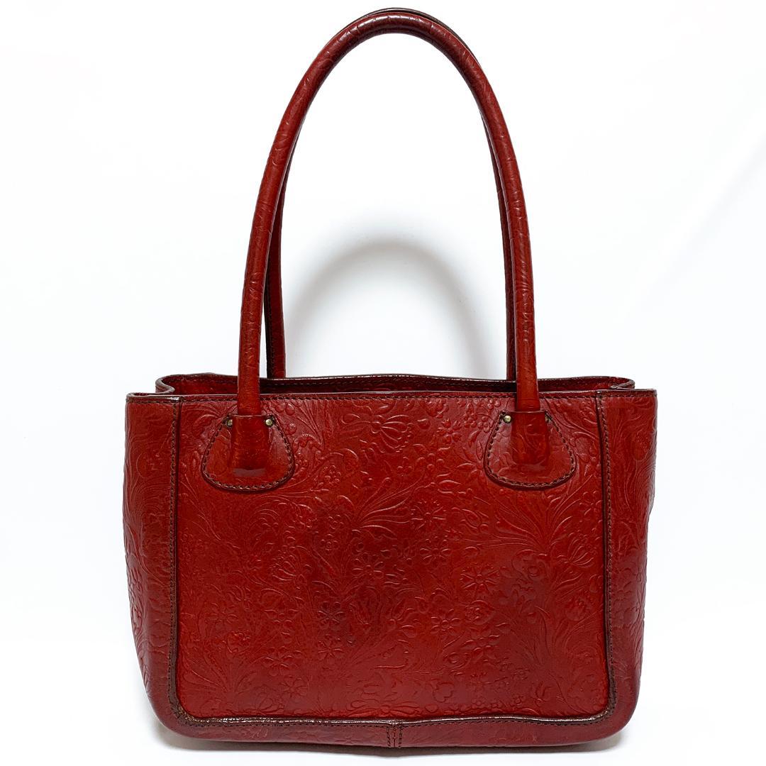 【美品】MIU MIU ミュウミュウ トートバッグ エンボス加工 ロッソ