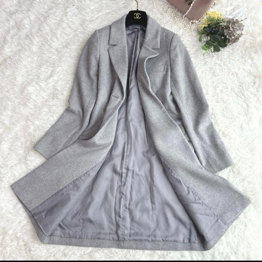美品✨セオリーリュクス チェスターコート ウール グレー 36 S