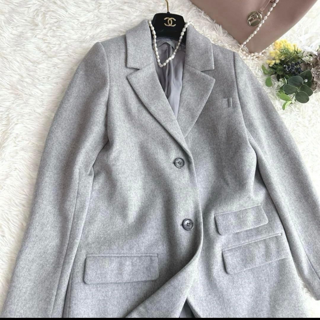 美品✨セオリーリュクス チェスターコート ウール グレー 36 S