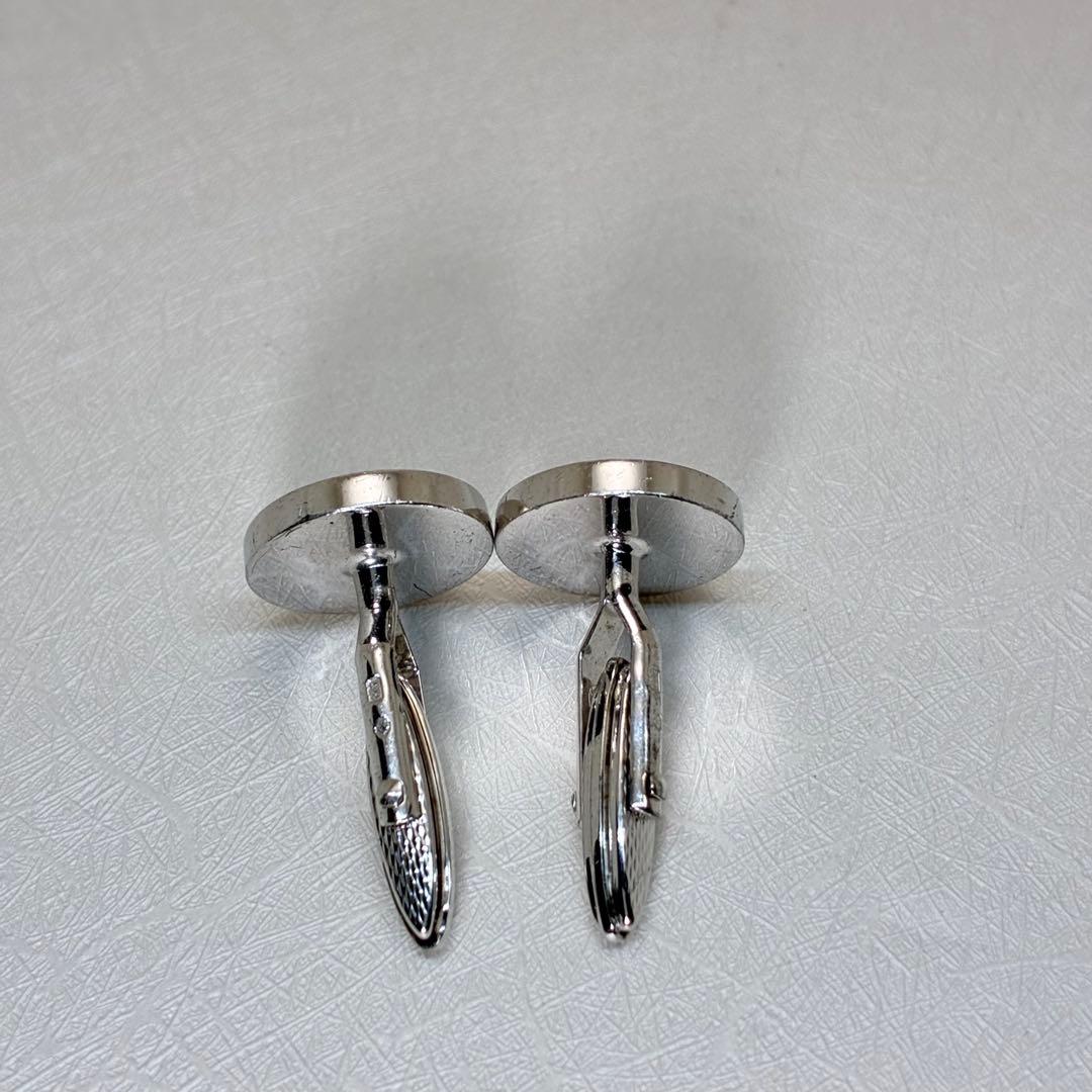 【美品】ダンヒル　ボタンモチーフ　カフリンクス　カフス　シルバー