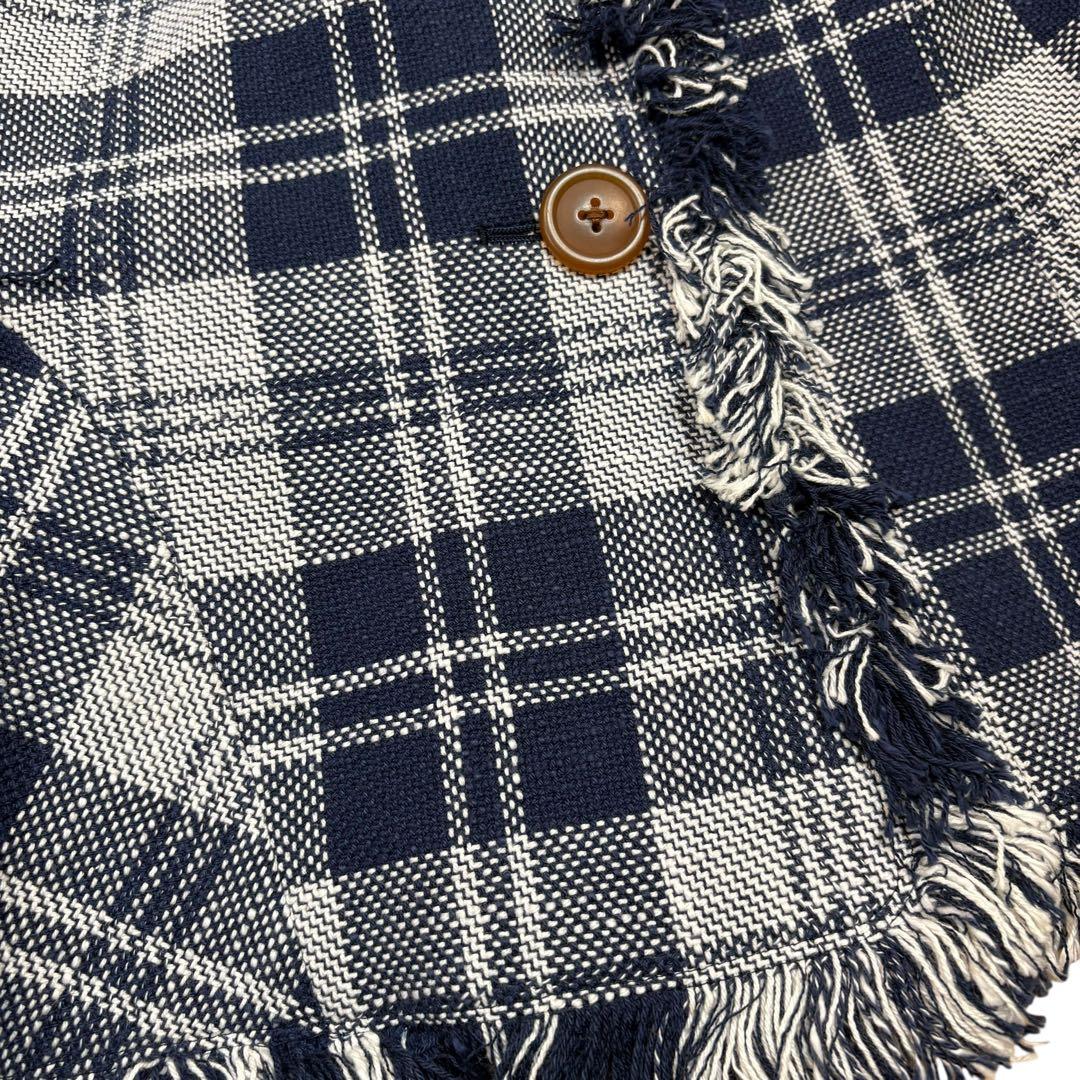 極美品 ヴィヴィアンウエストウッドレッドレーベル チェック柄 変形襟ジャケット